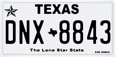 TX license plate DNX8843