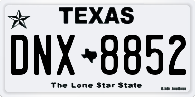 TX license plate DNX8852