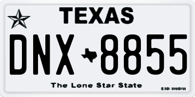 TX license plate DNX8855