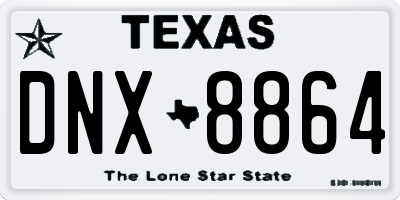 TX license plate DNX8864