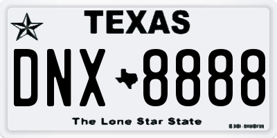 TX license plate DNX8888