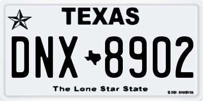 TX license plate DNX8902