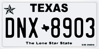 TX license plate DNX8903