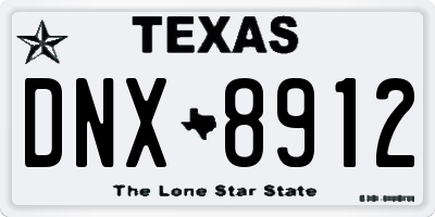 TX license plate DNX8912
