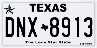 TX license plate DNX8913