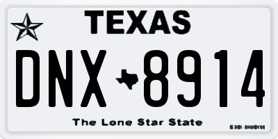 TX license plate DNX8914