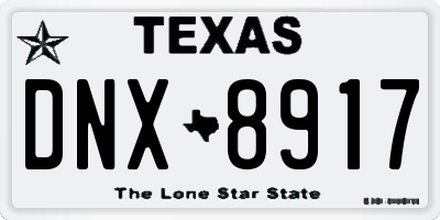 TX license plate DNX8917