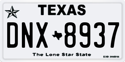 TX license plate DNX8937