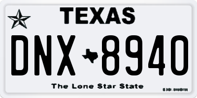 TX license plate DNX8940