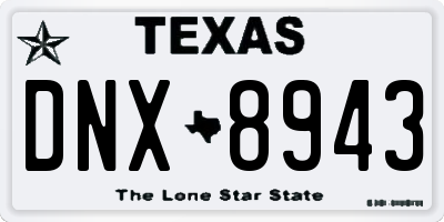 TX license plate DNX8943