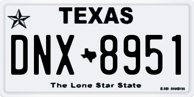 TX license plate DNX8951