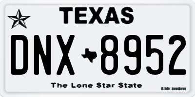 TX license plate DNX8952