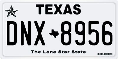 TX license plate DNX8956