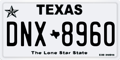 TX license plate DNX8960