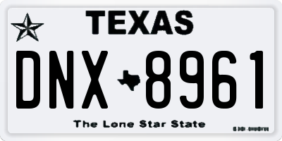 TX license plate DNX8961