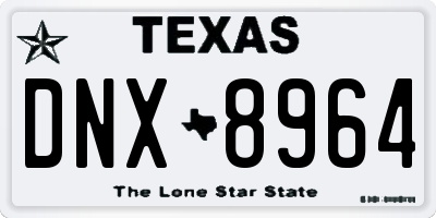 TX license plate DNX8964