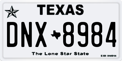 TX license plate DNX8984