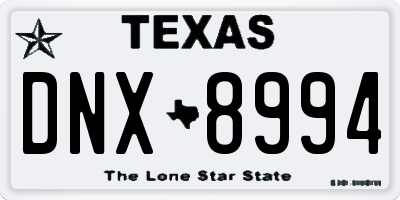 TX license plate DNX8994