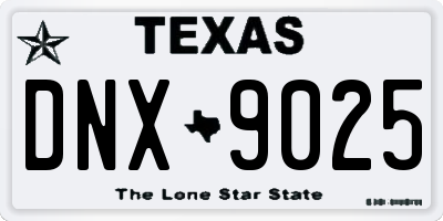 TX license plate DNX9025