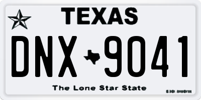 TX license plate DNX9041
