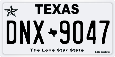 TX license plate DNX9047