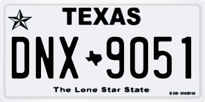 TX license plate DNX9051