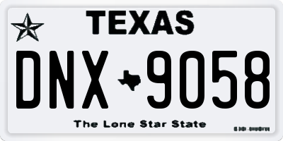 TX license plate DNX9058