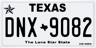 TX license plate DNX9082