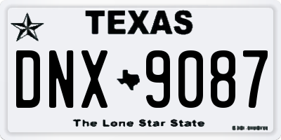 TX license plate DNX9087