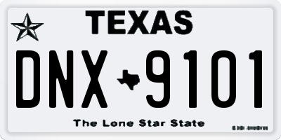 TX license plate DNX9101