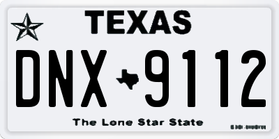 TX license plate DNX9112