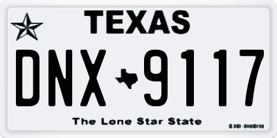 TX license plate DNX9117