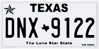 TX license plate DNX9122