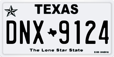 TX license plate DNX9124