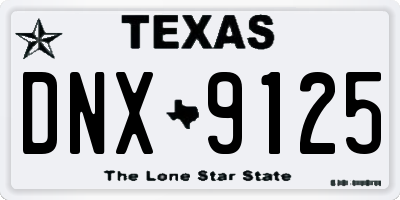 TX license plate DNX9125