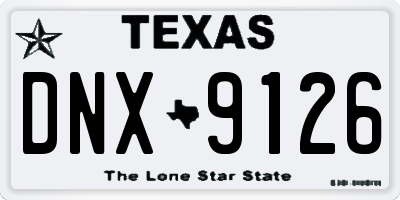 TX license plate DNX9126