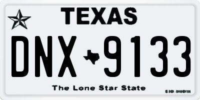 TX license plate DNX9133