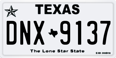 TX license plate DNX9137