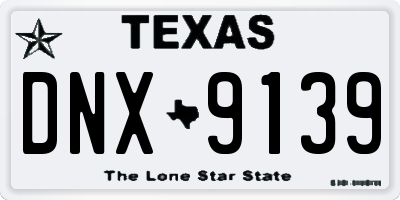 TX license plate DNX9139