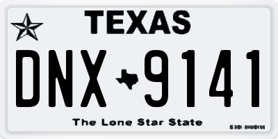 TX license plate DNX9141