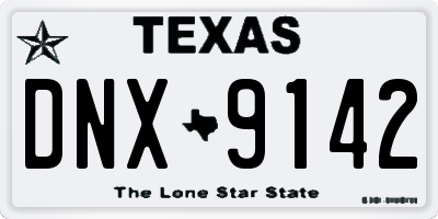 TX license plate DNX9142