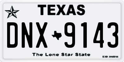 TX license plate DNX9143
