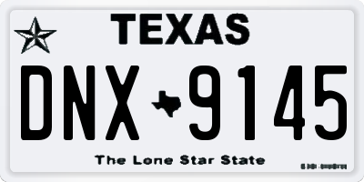 TX license plate DNX9145