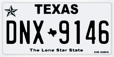 TX license plate DNX9146