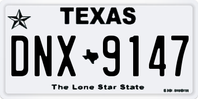 TX license plate DNX9147