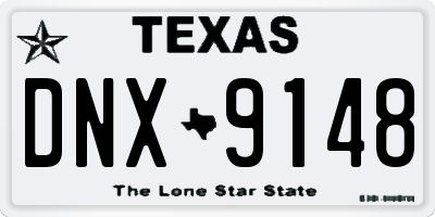 TX license plate DNX9148