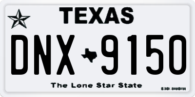 TX license plate DNX9150