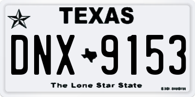TX license plate DNX9153