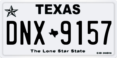 TX license plate DNX9157