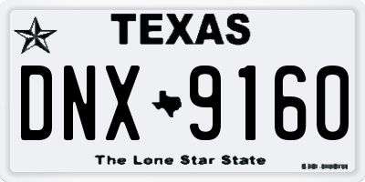 TX license plate DNX9160